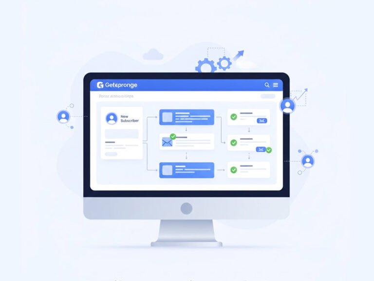 GetResponse email automation for beginners showing workflow and audience growth