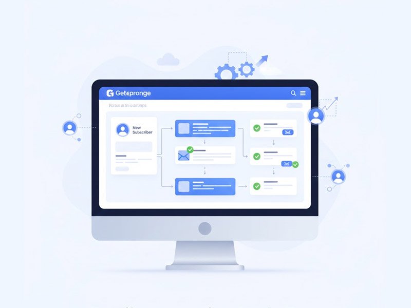 GetResponse email automation for beginners showing workflow and audience growth